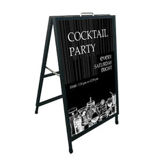 Metal A-frame Footpath Sign – Black display and details