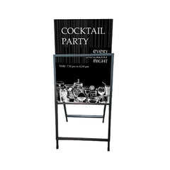 Metal A-frame Footpath Sign – Black display and details