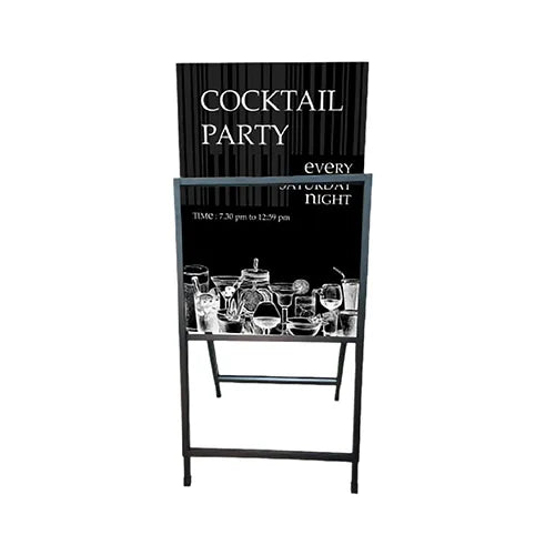 Metal A-frame Footpath Sign – Black display and details