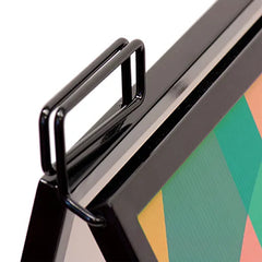 Metal A-frame Footpath Sign – Black display and details