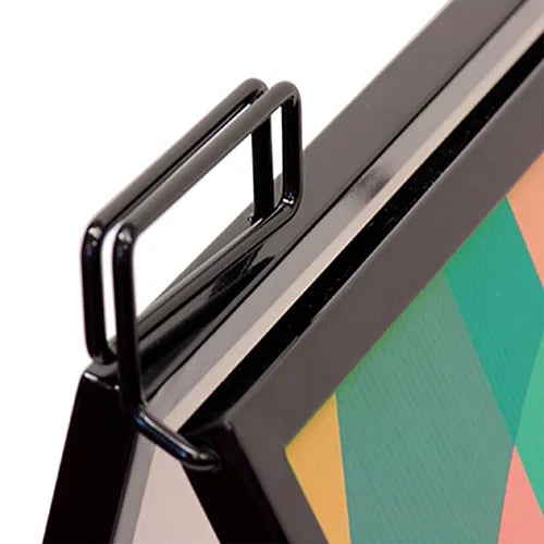 Metal A-frame Footpath Sign – Black display and details