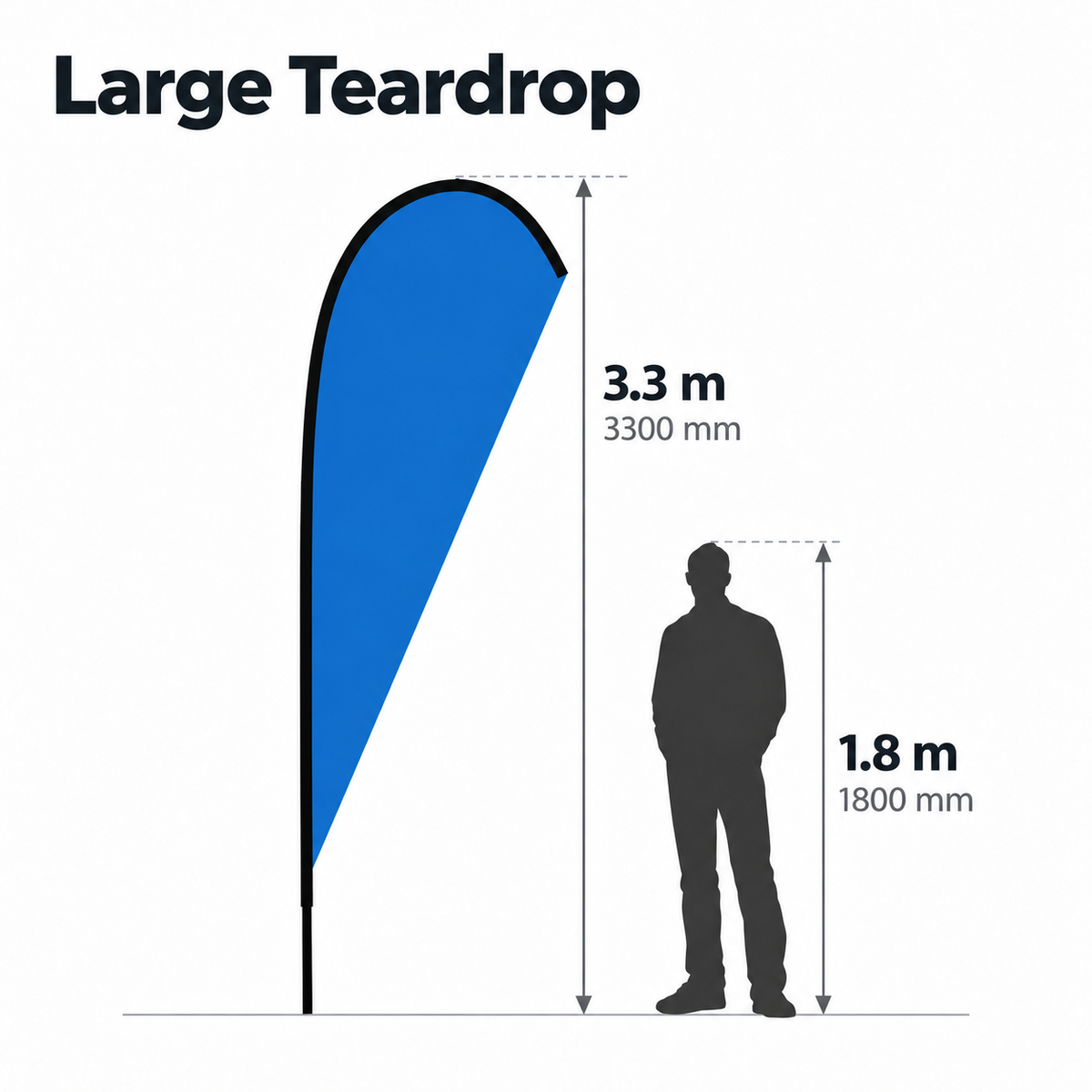 Teardrop Single Sided Large Size Guide